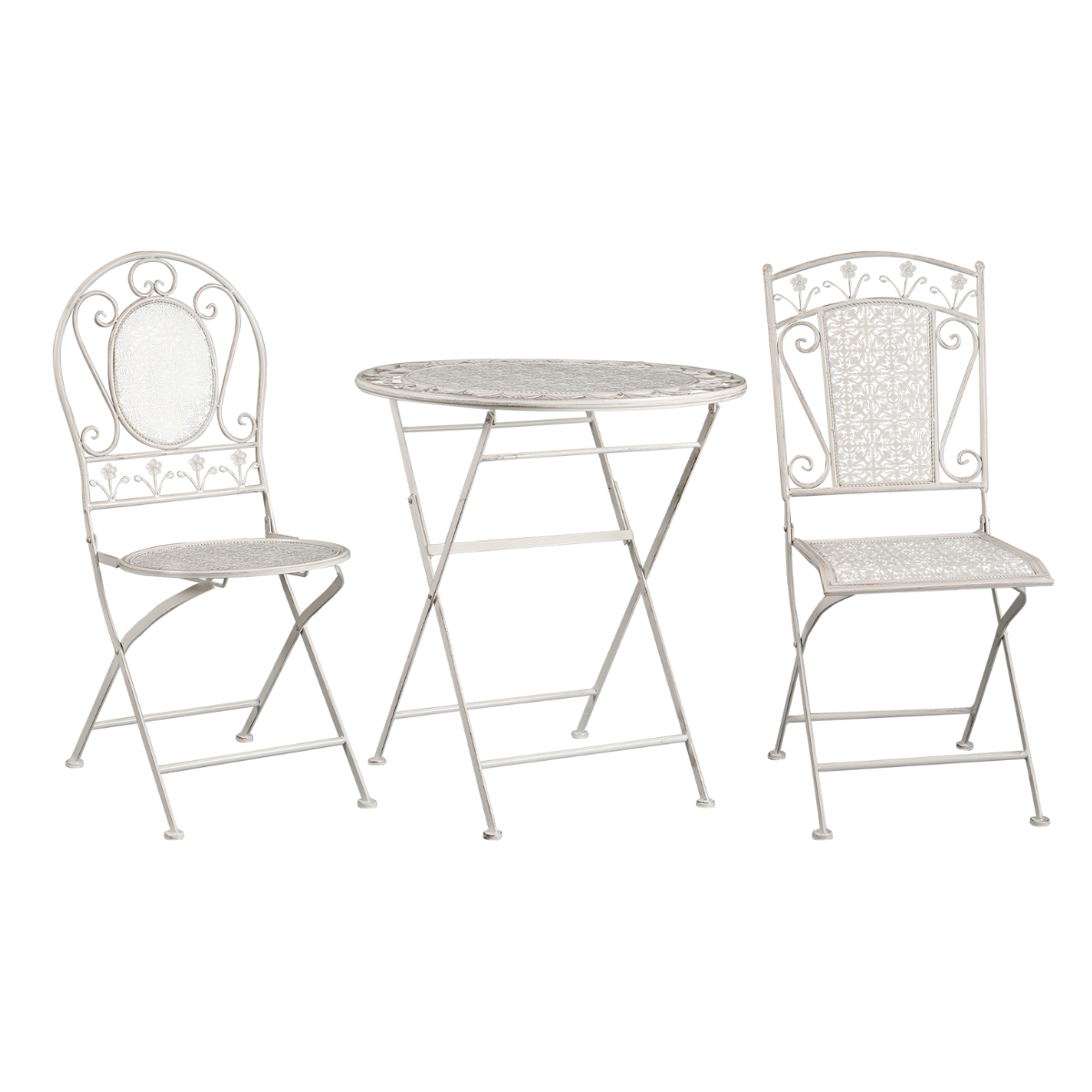 Enchanted Trellis Bistro Folding Set With White Background